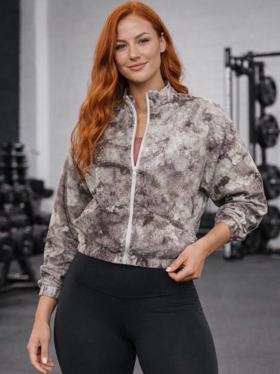 Gymshark Jackets & Blazers - Gymshark Elevate Woven Jacket Womens XXL Cement Brown Spray Dye New without Tag